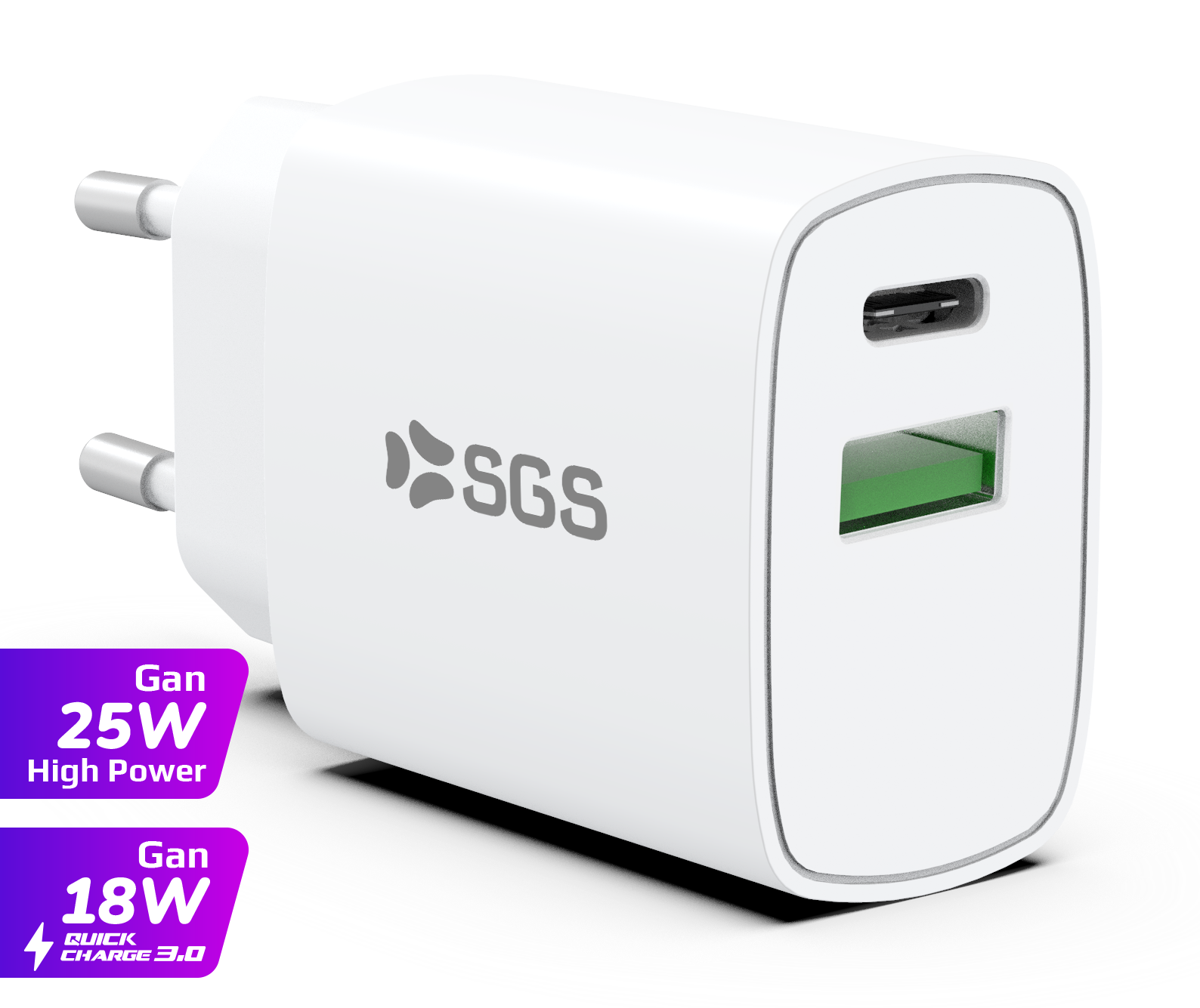 Caricatore da casa - USB-C PD GAN 25w White